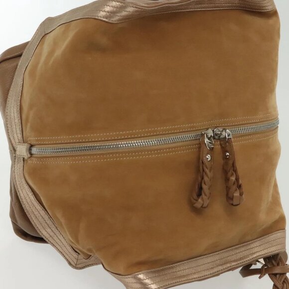 Salvatore Ferragamo Hand Bag Leather Brown Silver Auth BA5508 - Picture 7 of 16